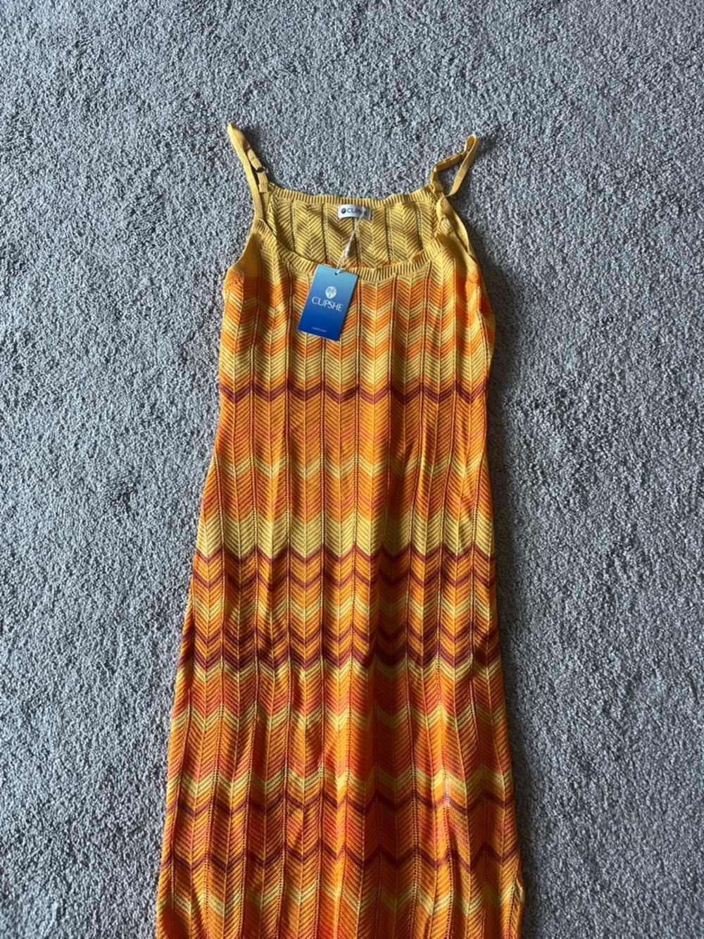 NWT Cupshe Maxi Dress - Flicker Chevron Cover Up - Picture 5 of 5